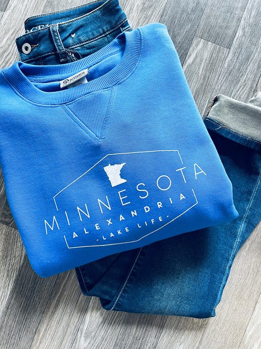 Blue MN Alexandria Crew Neck Sweatshirt