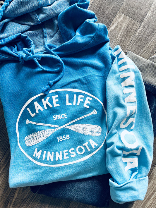 Blue Lake Life Lightweight Hoodie